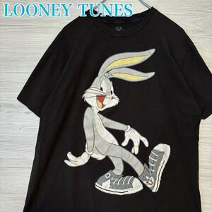 【入手困難】 LOONEY TUNES ルーニーテューンズ　キャラクター　Tシャツ　Lサイズ　ビッグプリント　キャラクター　一点物　レア　半袖
