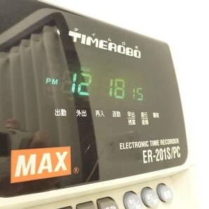 家電祭 タイムレコーダー タイムロボ マックス ER-201S/PC タイムカード ELECTRONIC TIME RECORDER MAX 通電確認済 の画像6