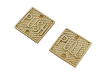 2個セット 真鍮ドアプレート【PULL】＆【PUSH】鋳造　ネームプレート　インジケーター_画像2