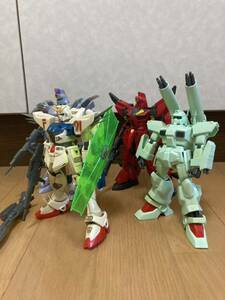 【ジャンク】1/100 旧キット　ガンダムF91シリーズ　４体セット　F91 ジーキャノン　ビギナギナ　ビギナゼラ　箱、説明書無し　現状品