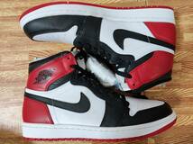 新品 NIKE AIR JORDAN 1 RETRO HIGH OG BLACK TOE つま黒 WHITE/RED/BLACK 国内正規品 28cm 555088-184 ホワイト/レッド/ブラック つま先黒_画像3