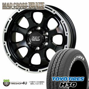 4本セット MAD CROSS GRACE 16x6.5J 6/139.7 +48 GB/P TOYO トーヨー H30 215/65R16 10９/107R ホワイトレター キャラバン E25 ワゴン