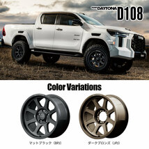 4本セット RAYS DAYTONA D108 18x9.0J 5/127 +18 BPJ MONSTA TERRAIN GRIPPER A/T 285/60R18 ホワイトレター ジープ ラングラー JL JK_画像3