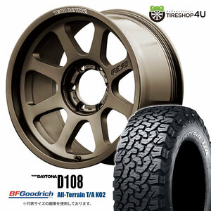 4本セット RAYS DAYTONA D108 18x8.0J 6/139.7 +20 JPJ BFGoodrich All-Terrain T/A KO2 285/65R18 ホワイトレター FJクルーザー