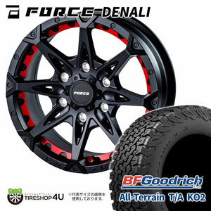 4本セット フォースデナリ DENALI 16x6.5J 6/139.7 +38 MBK BFグッドリッチ オールテレーン T/A KO2 215/65R16 BL ハイエース200