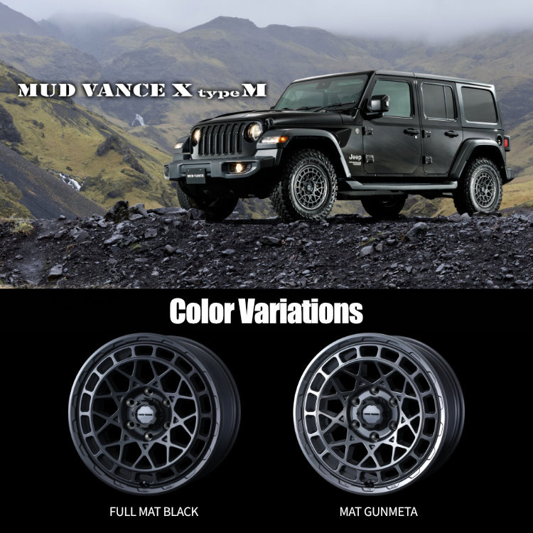 4本セット マッドヴァンスX タイプM VANCE 18x7.5J 5/114.3 +35 MGM MUDSTAR マッドスター ラジアル A/T 225/55R18 WL デリカD5