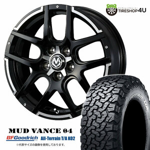 4本セット MUDVANCE04 16x7.0J 5/114.3 +40 BP BFGoodrich All-Terrain T/A KO2 215/70R16 ホワイトレター デリカD5