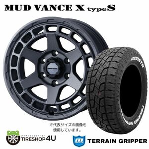 4本セット マッドヴァンスX タイプS VANCE 17x8.0J 6/139.7 +20 GRAY MONSTA モンスタ テレーングリッパー A/T 265/70R17 WL FJクルーザー