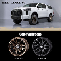 4本セット MUDVANCE08 18x7.5J 5/114.3 +35 FB MUDSTAR RADIAL M/T 215/55R18 ホワイトレター カローラクロス C-HR デリカD5_画像3