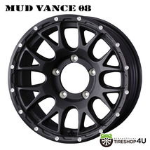 4本セット マッドヴァンス08 VANCE08 16x6.0J 5/139.7 -5 FB TOYO トーヨー オープンカントリー R/T 215/70R16 BL ジムニーシエラ JB74W_画像2