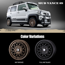 4本セット MUDVANCE09 12x4.00B 4/100 +40 MBR DUNLOP GRANDTREK TG4 145R12 軽トラ 軽バン ハイゼット エブリィ キャリー バモス N-VAN_画像3