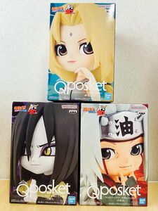 NARUTO ナルト 疾風伝 大蛇丸 綱手 自来也 Qposket フィギュア3体セット未開封品②