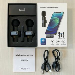 【最新バージョン】ピンマイク ワイヤレス【２人同時使用】Bluetooth不要 APP不要 瞬時接続 360°集音 YouTube/動画配信/iPhone・IPad対応