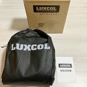 LUXCOL電動エアーベッド シングル191×99×25cm 電動ポンプ内蔵 枕付 耐荷重180KG エアーマット 予備ベッド コンパクト 来客用 アウトドア