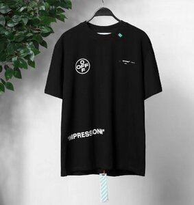 OFF WHITE オフホワイト トップス Tシャツ メンズ レディース ストリート ブラック M