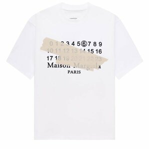 MAISON MARGIELA メゾンマルジェラ トップス Tシャツ シンプル メンズ レディース ホワイト サイズ46の画像1