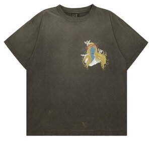 SAINT MICHAEL セントマイケル Tシャツ メンズ レディース トップス カジュアル ストリート ブラック L