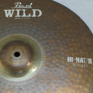 パール WILD500 シンバル 2枚山 Hi-HAT/Bハイハット2 3/5LB、3 1/5LB ▲全体クスミ キズヨゴレ 管理YH272の画像4