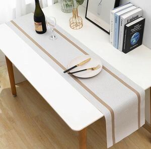  table Runner tablecloth white gold modern waterproof interior Northern Europe interior simple stylish table 