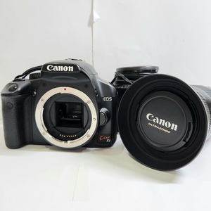 Y-04303K【1円スタート】動作未確認 Canon キャノン EOS Kiss X2 レンズ EW-60D ULTRASONIC 75~300mm 18~55mm ジャンク 保管品 本体 ボディ