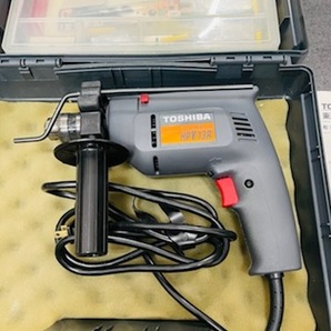 C-67739M 中古品 東芝 TOSHIBA 100V 13mm振動ドリル HPV-13R Keter 工具箱 POWER TOOL CASE WITH ORGANIZERの画像2