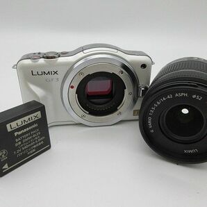 ◆パナソニック Panasonic LUMIX DMC-GF3 ルミックス ミラーレス デジタル一眼カメラ ホワイト 動作未確認 中古 ジャンク品の画像1