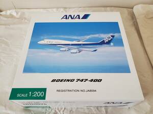 ANA Corporation NH20075 ANA Boeing 747-400 All Nissar Kanji Logo JA8094 1/200 Масштабная модель [Неокрытый/новый]