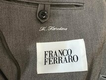 FRANCO FERRARO フランコフェラーロ メンズ 肩パッド付き 日本製 とろみ テーラードジャケット 春夏 94AB4 モカブラウン_画像2