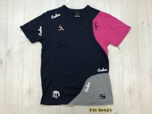 SVOLME スボルメ レディース ロゴプリント 切替配色 半袖Tシャツ S 紺