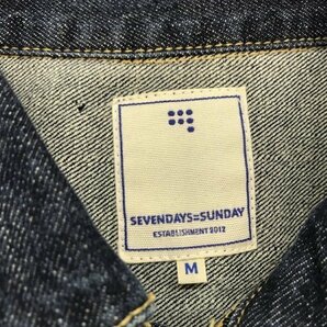 美品！SEVENDAYS=SUNDAY セブンデイズサンデイ メンズ ダブルポケット デニムジャケット M ネイビーの画像2