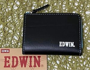 即日〜翌日発送！【 エドウィン 】EDWIN 牛革コインケース 小銭入れ L字ファスナー 財布 本革 レザーボンデッドレザー