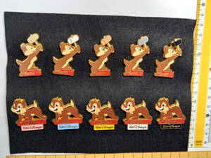 * abroad rare pin Disney pin Coca * Cola * McDonald's chip & Dale pin 5 color by 10 piece set 