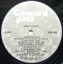 ◆ JOHN COLIANNI - EMILY REMLER ◆ Concord Jazz CJ-309 (promo) ◆_画像3