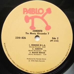 ◆ MONTY ALEXANDER / Jamento ◆ Pablo 2310-826 ◆の画像4