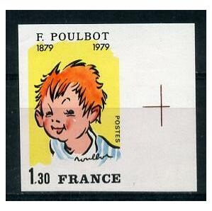 フランス プールボ画「少年」無目打 軽い折れあり NHの画像1
