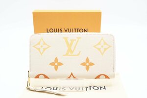 ☆安心の３大保証☆ Aランク ≪LOUIS VUITTON ルイ ヴィトン/ジッピーウォレット≫ M80402 バイカラー クレーム サフラン 極美品 送料無料