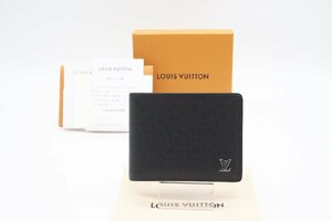 ☆安心の３大保証☆ Aランク ≪LOUIS VUITTON ルイ ヴィトン/二つ折り財布≫ M30295 タイガ ポルトフォイユ ミュルティプル ノワール 黒