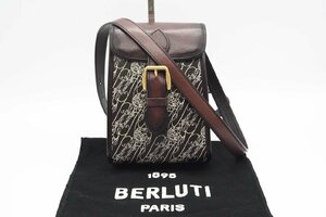 ☆安心の３大保証☆ Aランク ≪BERLUTI ベルルッティ/ショルダーバッグ≫ BOURSE-T19 ヴェネツィア パルメラート ブルス トワル マルブフ