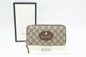 ☆安心の３大保証☆ ABランク ≪GUCCI グッチ/ラウンドファスナー長財布≫ 473953 ネオヴィンテージ GGスプリーム ジップアラウンド 送料込