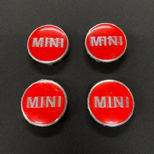 BMW MINI ミニ ミニクーパー ホイール センターキャップ カバー 56mm バッジ 純正交換 レッド 4個セット F55 F56 F60