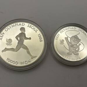 1988ソウルオリンピック記念プルーフ銀貨貨幣セット 10000ウォン 5000ウォン マラソン SV925 総重量50.43g★800管理番号の画像5