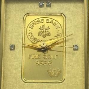 【金高騰】SWISS BANKスイスバンク FINE GOLD 9999 １g時計 不動 ★755管理番号の画像1