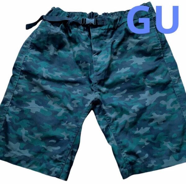 GW限定タイムセール！！美品★GU カモフラージュ柄　ハーフパンツ