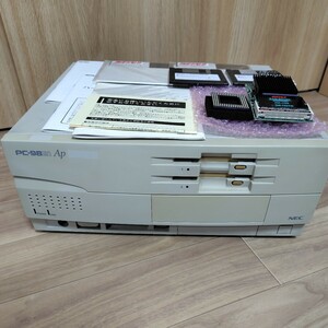 【ジャンク】NEC PC-9821 AP2/U2 & BUFFALOハイパーメモリCPU EUA-QP（32MBメモリ付き）