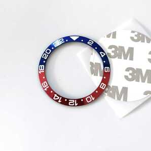 腕時計 修理交換用 社外部品 セラミック ベゼル インサート 青赤 ペプシ 専用シート付属 【対応】ロレックス GMTマスター 116710 Rolex