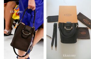 即決*送料込みTOD'Sトッズ*ダブルTリングバケツショルダーバッグ