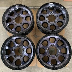 【マッドクロス グレイス】16×5.5J+20 139.7/5H◆4本セット　ジムニー◆ブラッククリア&リムブラック MAD CROSS GRACE JB23 JB64