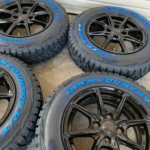 【SEIN EK】TOYOオープンカントリーRT 165/80R14ホワイトレターチューナーサイズ リフトアップ軽トラ軽バン 5.5J+43 ブラック◆サクシードの画像8