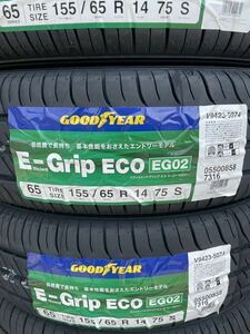 【2024年製】4本/17600円～ ◆155/65R14 155/65-14 グッドイヤー GOODYEAR Efficient Grip ECO EG02 【EG01後継】ワゴンR タント　デイズ