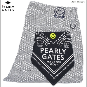 定価￥31,900 極美品 PEARLY GATES パーリーゲイツ ゴルフ PG SMILE スマイル ストレッチ ロングパンツ バンダナ付 ネイビー 2 レディースの画像1